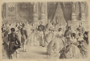 De keizerlijke quadrille in de Salle des Marechaux, in de Tuilerieën